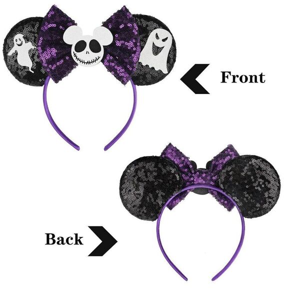 Mouse Ears Headband Sequin Mouse Ears for Women Girls Princess NEW comes in bag - Picture 7 of 8